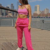 HIGH-WAISTED BAGGY SWEATPANTS